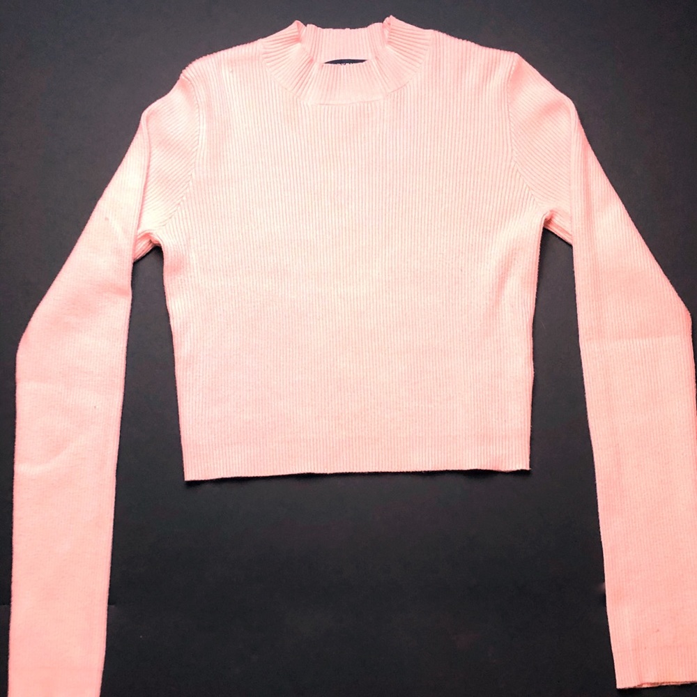 Brandy Melville pink half turtleneck sweater